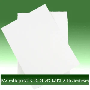 K2 Infused E‑liquid Code Red Incense On Paper